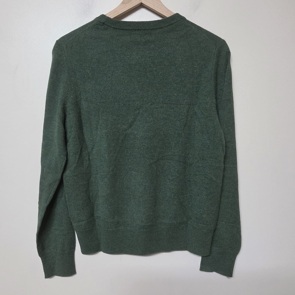 Quince Womens Mongolian Cashmere Crewneck Sweater Forest Floor Green Sz M NWT - Picture 4 of 8